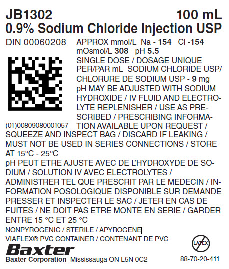 Sodium Chloride JB1302 Representative Container Label