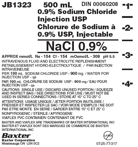 Sodium Chloride JB1323 Representative Container Label