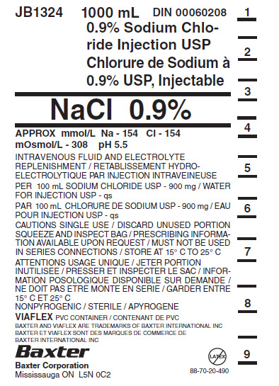 Sodium Chloride JB1324 Representative Container Label