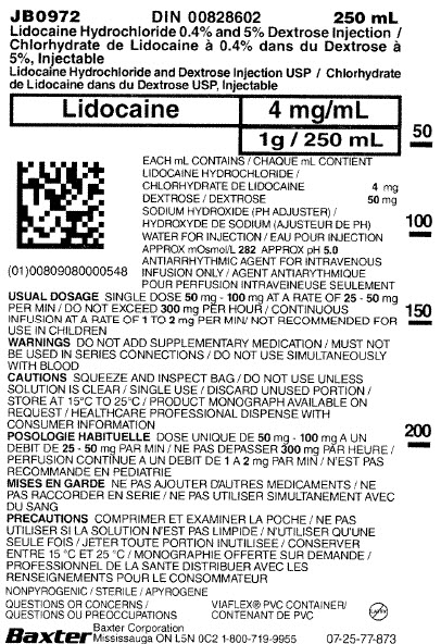 Lidocaine Drug Shortage JB0972 Representative Container Lbl