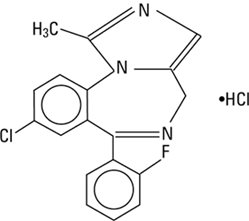 Image of Midazolam Hydrochloride Structural Formula