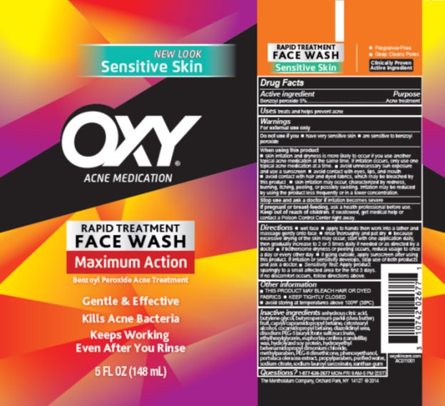 Oxy Rapid Treatment Face Wash Sensitive Skin