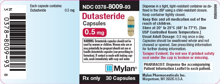 Dutasteride Capsules 0.5 mg Bottle Label