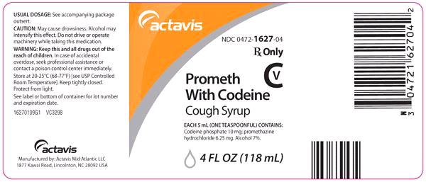 Prometh With Codeine Cough Syrup CV (codeine phosphate 10 mg/promethazine hydrochloride 6.25 mg in 5 mL) 118 mL Label