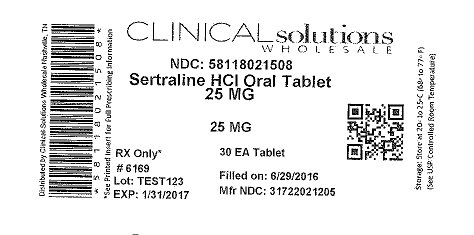 Sertraline 25mg tablets 30ct blister card