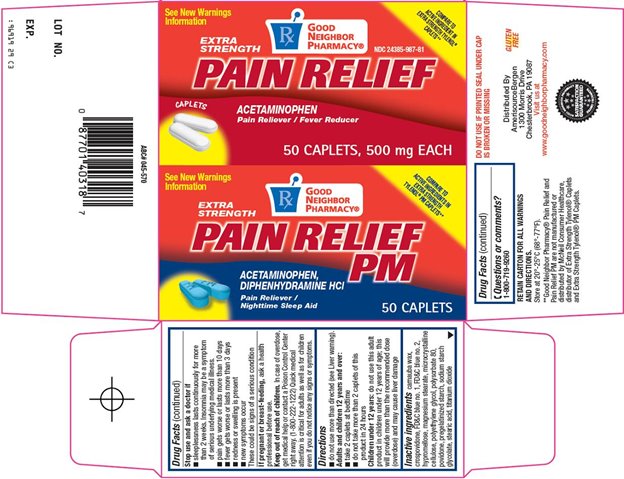 Extra Strength Pain Relief and Extra Strength Pain Relief PM Carton Image 1