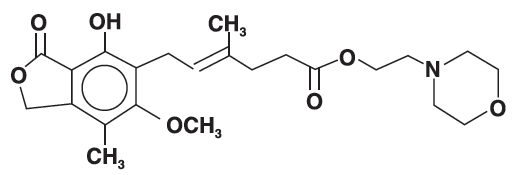 structural formula mycophenolate