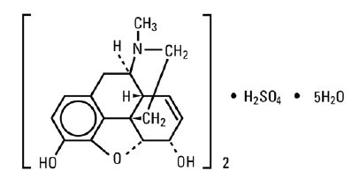 Morphine sulfate structural formula