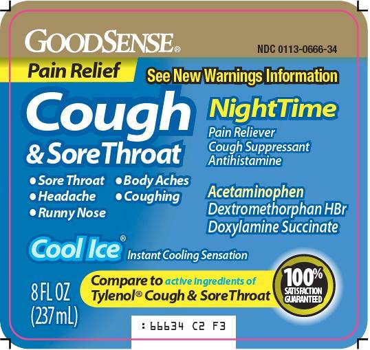 Cough & Sore Throat Label Front