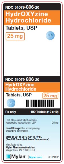 Hydroxyzine Hydrochloride 25 mg Tablets Unit Carton Label