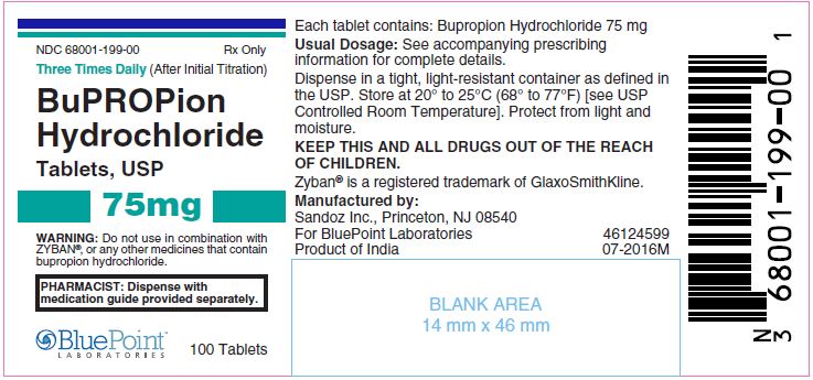 Bupropion 75mg 100 count Label - Product of India