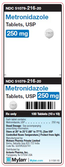 Metronidazole 250 mg Tablets Unit Carton Label
