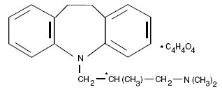 Structural Formula for Trimipramine Maleate