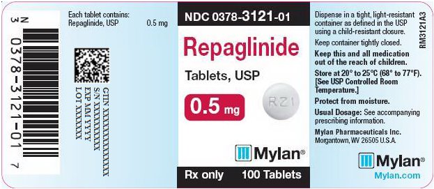 Repaglinide Tablets, USP 0.5 mg Bottle Label
