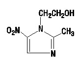 Metronidazole Structural formula