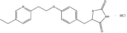 Pioglitazone Hydrochloride Structural Formula