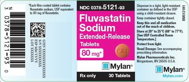 Fluvastatin Sodium Extended-Release Tablets 80 mg Bottle Label