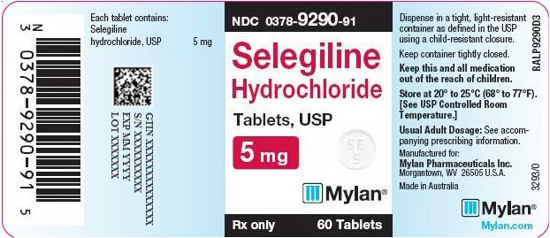 Selegiline Hydrochloride Tablets, USP 5 mg Bottle Label