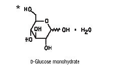 D-Glucose monohydrate structural formula