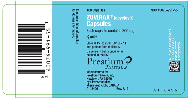 Zovirax Capsules 200 mg Label