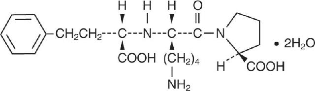 Chemical formula for Lisinopril