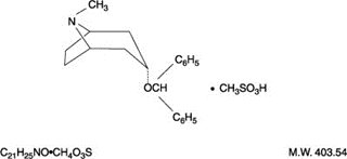 Benztropine Mesylate structural formula