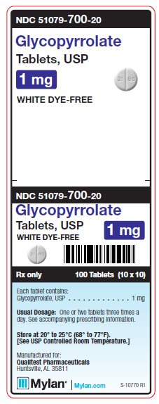 Glycopyrrolate 1 mg Tablets Unit Carton Label