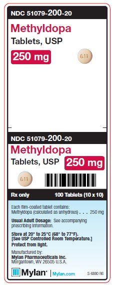 Methyldopa 250 mg Tablets Unit Carton Label