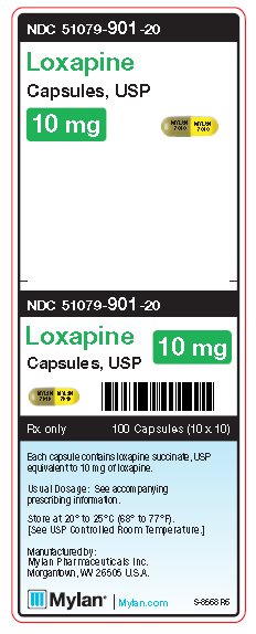 Loxapine 10 mg Capsules Unit Carton Label