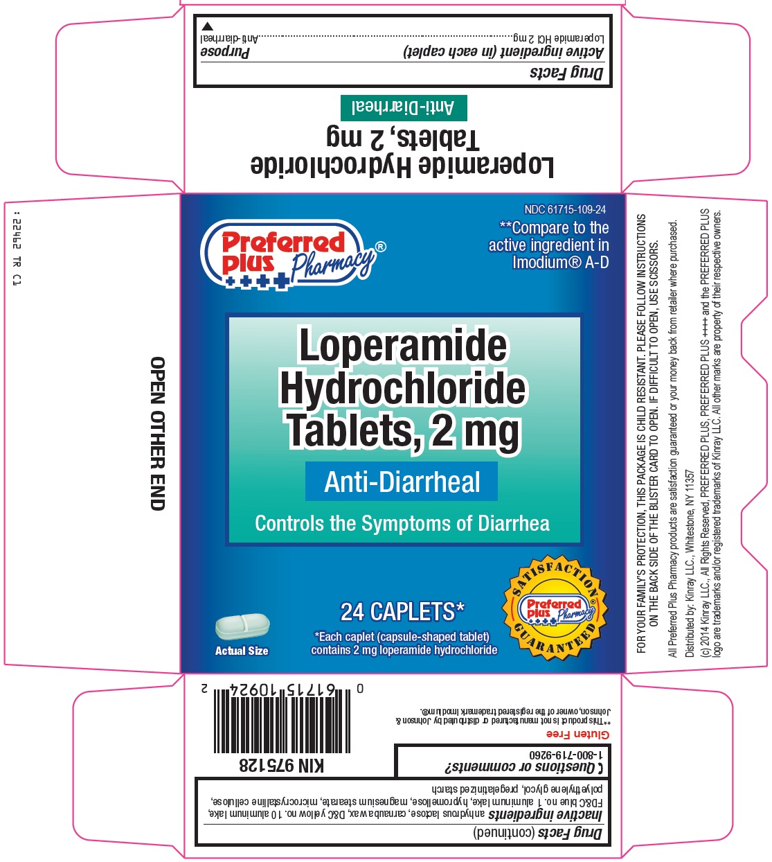 Preferred Plus Pharmacy Loperamide Hydrochloride Tablets