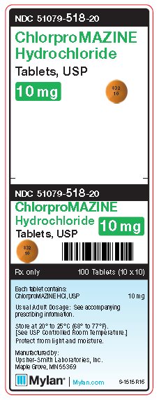 Chlorpromazine Hydrochloride 10 mg Tablets Unit Carton Label