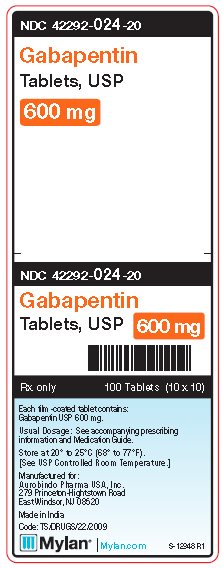 Gabapentin 600 mg Tablets Unit Carton Label