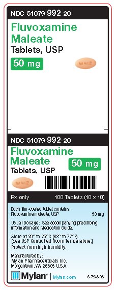 Fluvoxamine Maleate 50 mg Tablets Unit Carton Label