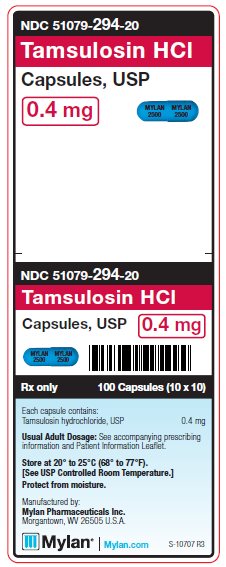 Tamsulosin HCl 0.4 mg Capsules Unit Carton Label