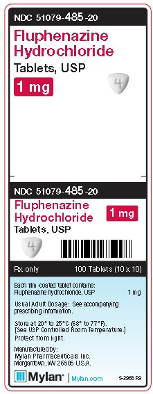 Fluphenazine Hydrochloride 1 mg Tablets Unit Carton Label