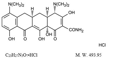 Minocycline Hydrochloride Structural Formula