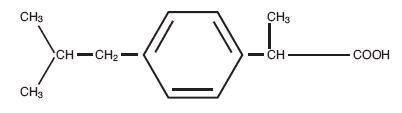 Ibuprofen structural formula
