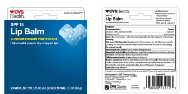 Cvs Health Moisture Spf 15 Lip Balm | Oxybenzone, Octinoxate, Petrolatum Stick Breastfeeding