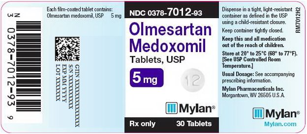 Olmesartan Medoxomil Tablets, USP 5 mg Bottle Label
