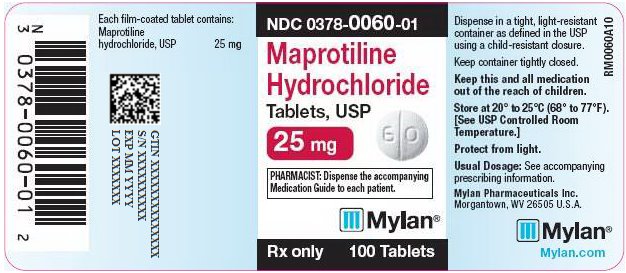 Maprotiline Hydrochloride Tablets, USP 25 mg Bottle Label
