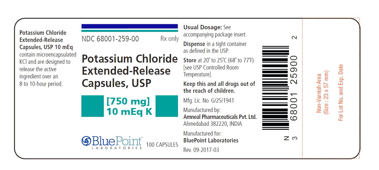 Potassium Chloride ER Label 10mEq 100 ct