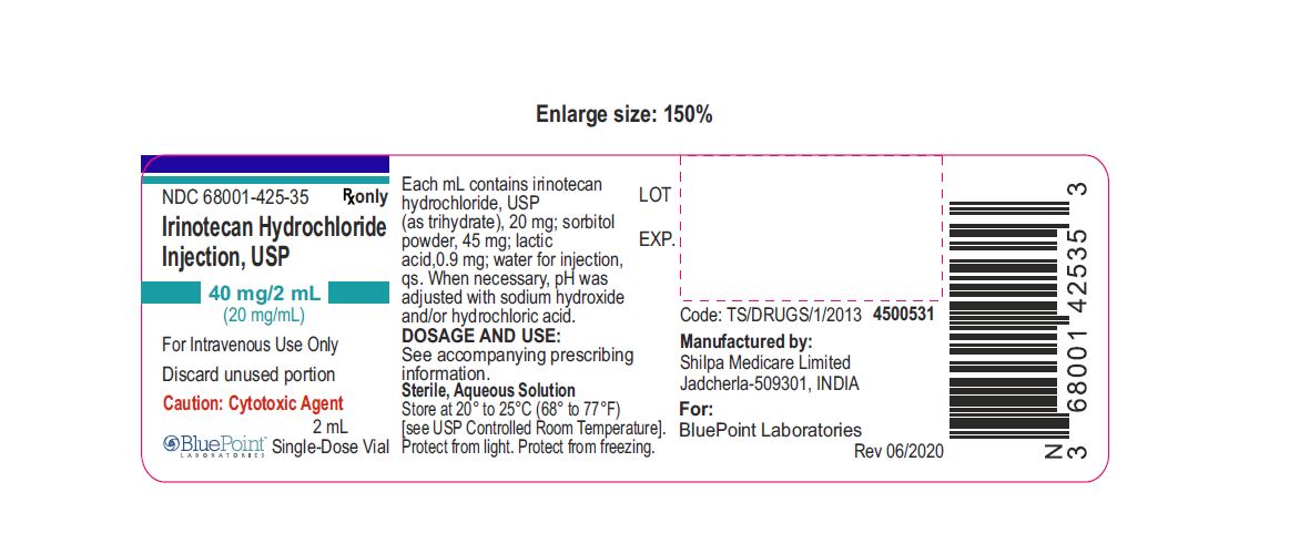 Irinotecan HCl Injection USP 40 mg/ 20 mL Label