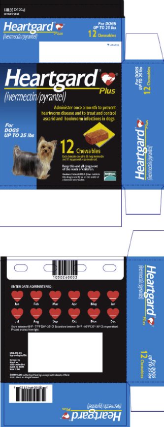 PRINCIPAL DISPLAY PANEL - 12 Tablet Carton (For Dogs Up to 25 lbs)