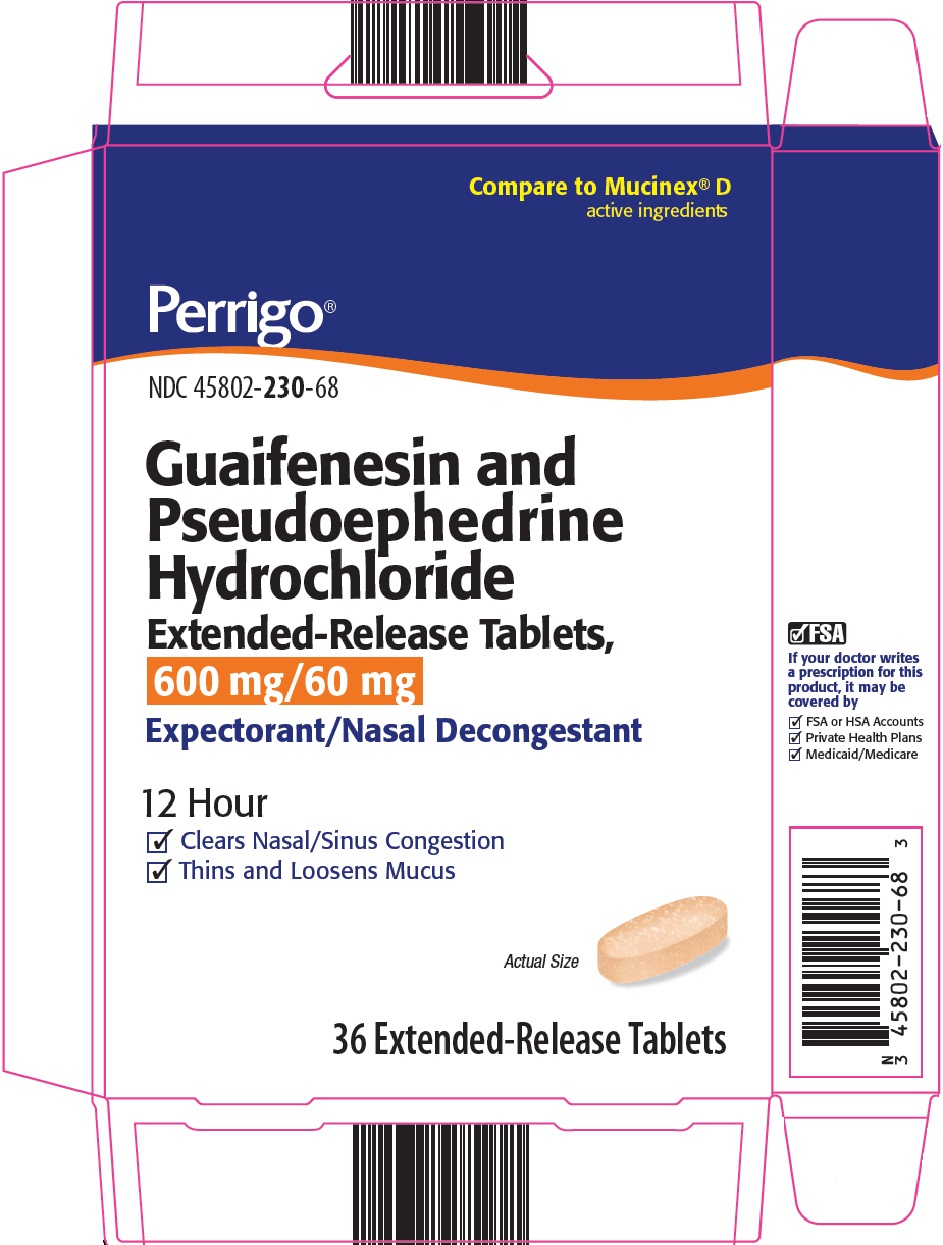 Perrigo Guaifenesin and Pseudoephedrine Hydrochloride Extended Release Tablets image 1