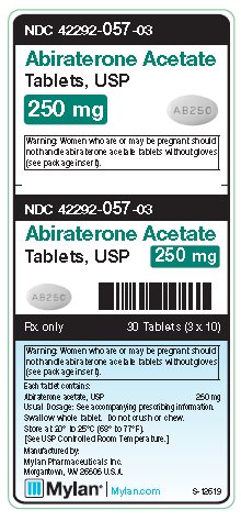 Abiraterone Acetate 250 mg Tablets Unit Carton Label