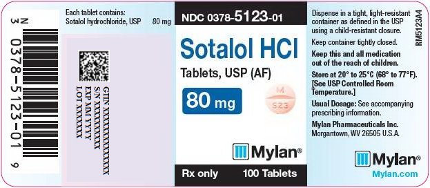 Sotalol HCl Tablets, USP (AF) 80 mg Bottle Label