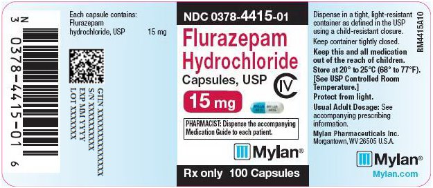Flurazepam Hydrochloride Capsules 15 mg Bottle Label