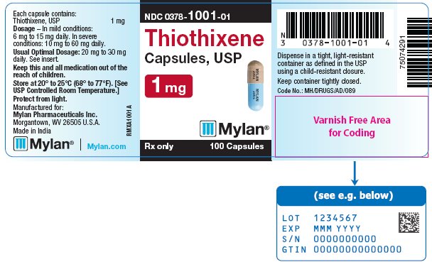 Thiothixene Capsules, USP 1 mg Bottle Label