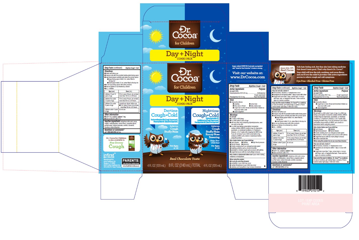 Dr. Cocoa Day + Night carton label image