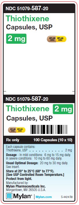 Thiothixene 2 mg Capsules Unit Carton Label